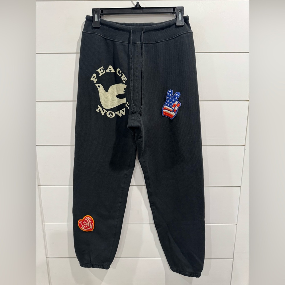 MadeWorn CHARCOAL PEACE NOW Jogger Sweatpant SMALL